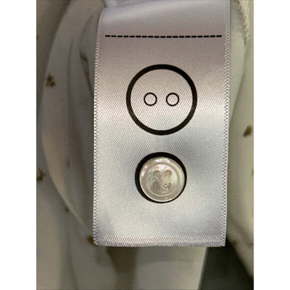 Untuckit Shirt Top Womens 6 Ivory Gold Fleck Sabrina Blouse Pleated Career Lux - Picture 8 of 15